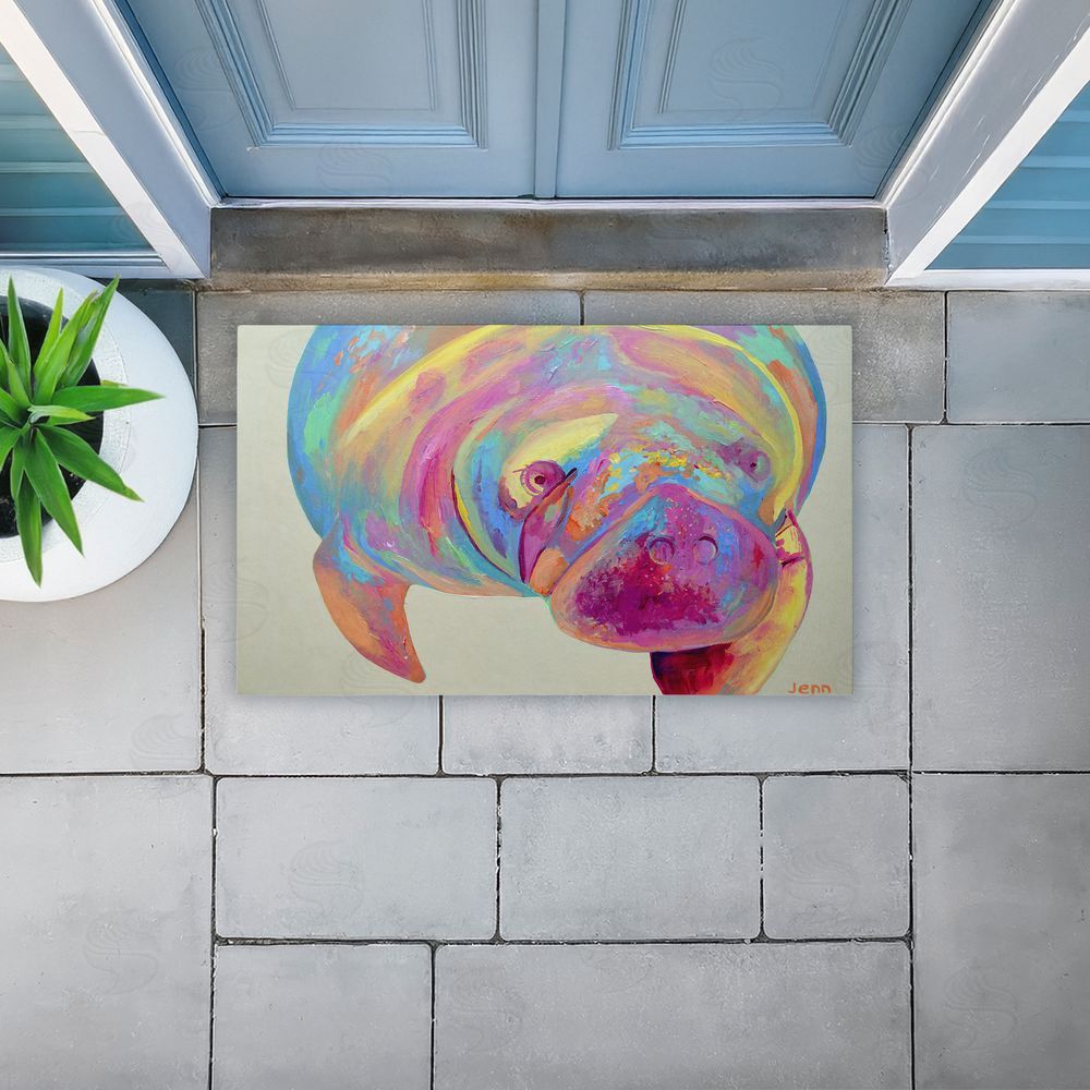Jennifer Seeley | Chromatic Hue Manatee Non-Woven Door Mat