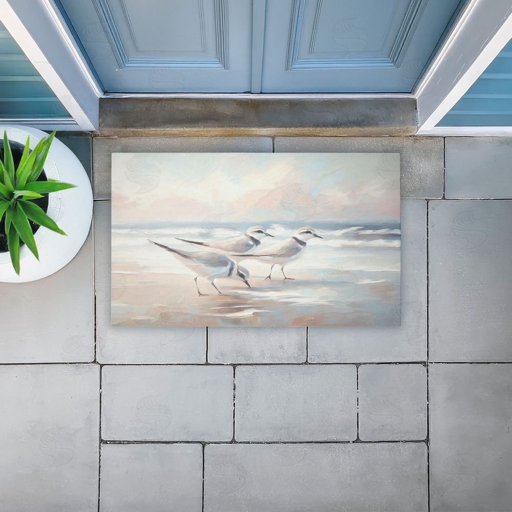 Ramona Murdock | Blue Haven Bay Sandpipers Non-Woven Door Mat