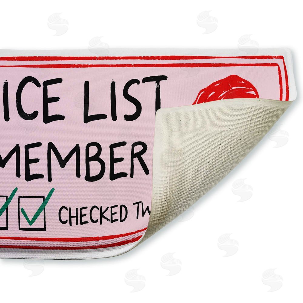 JJ Design House LLC | Pink Nice List Ticket Plush Bath Mat
