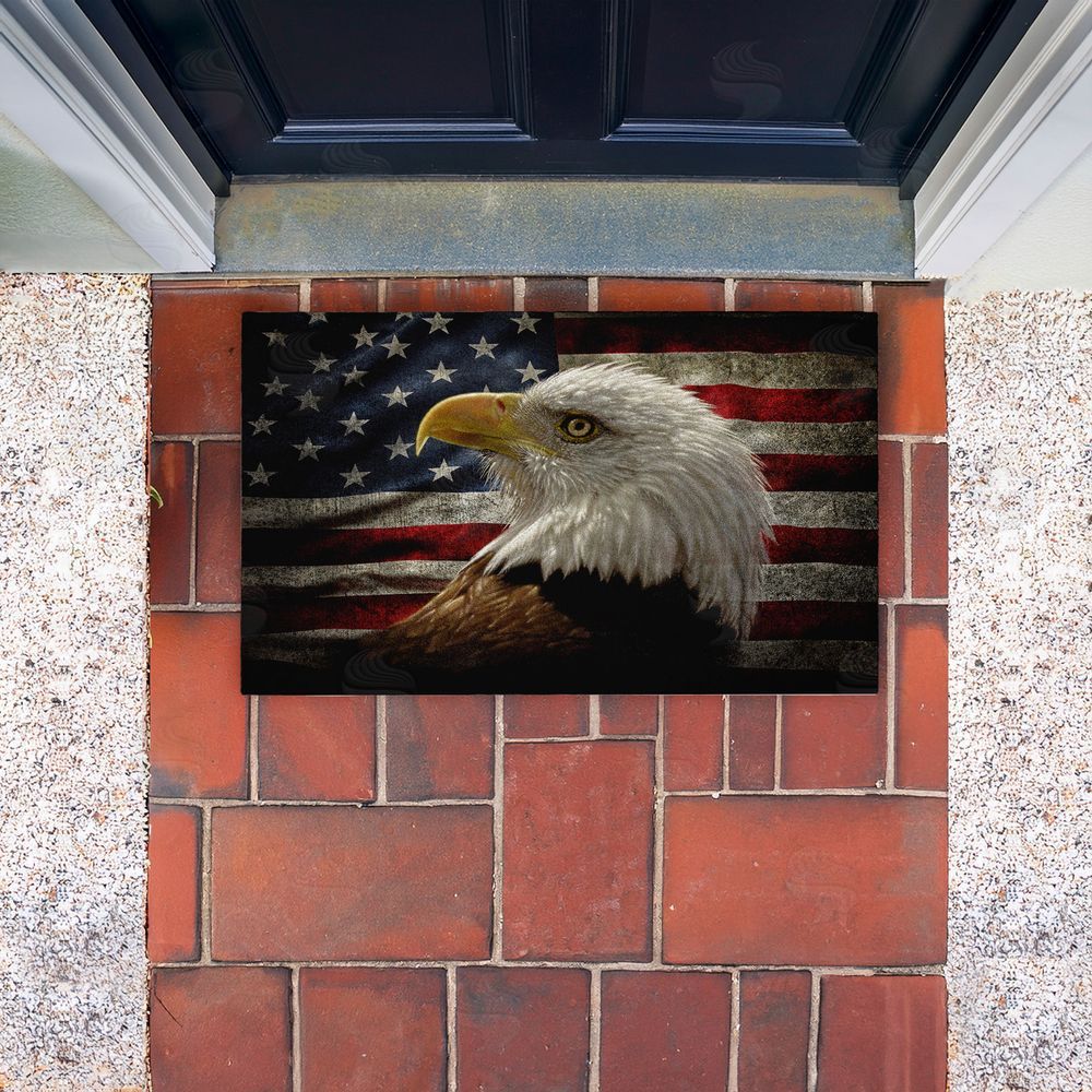 Collin Bogle | Bald Eagle Portrait Non-Woven Door Mat