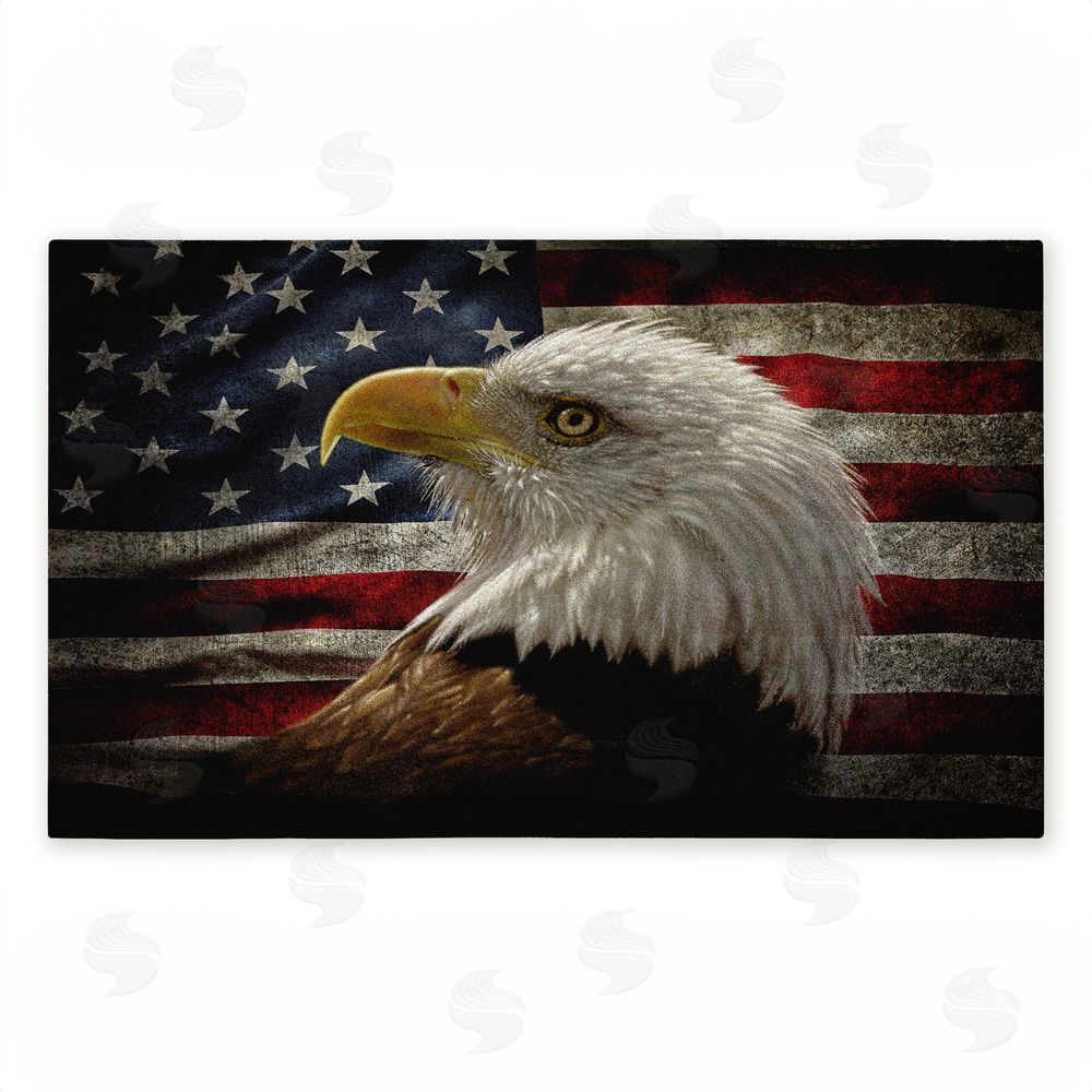 Collin Bogle | Bald Eagle Portrait Non-Woven Door Mat