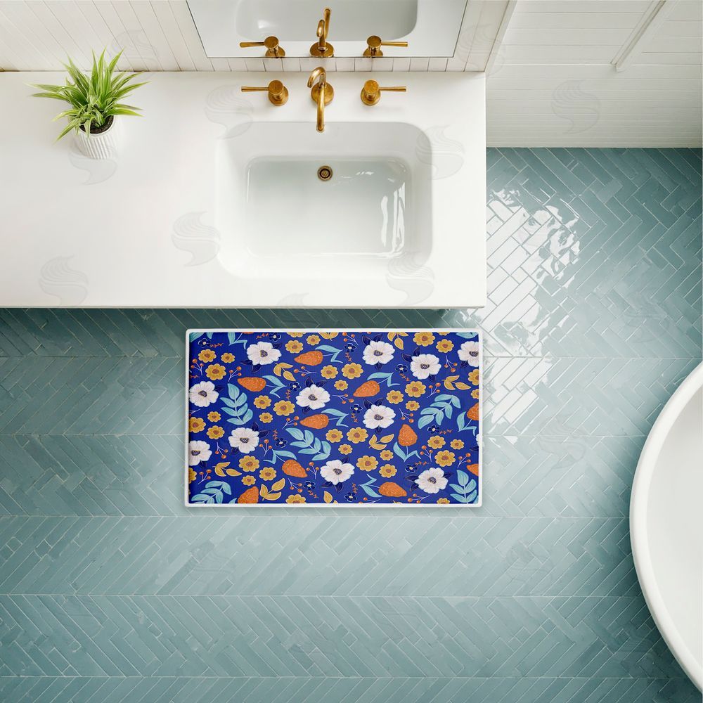 Emily Cromwell | Welcoming Summer Blooms Plush Bath Mat