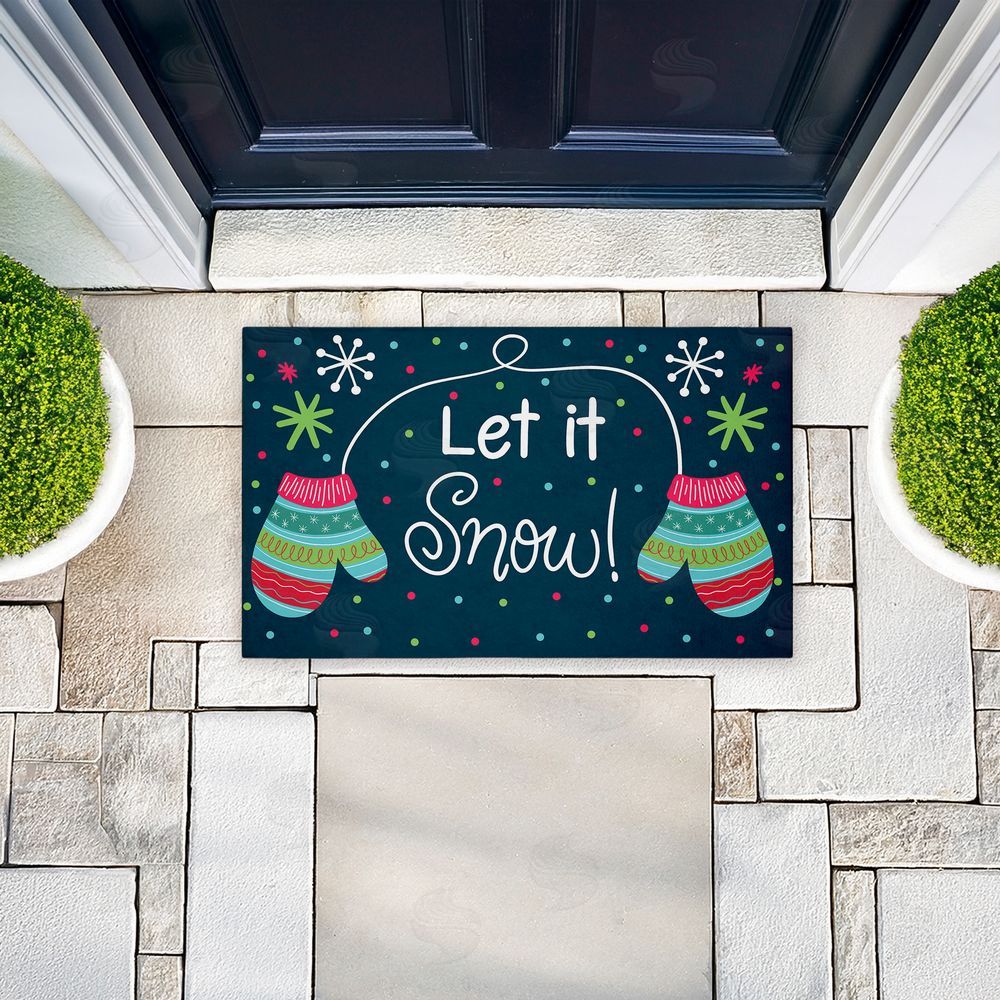 Emily Cromwell | Let It Snow Mittens Non-Woven Door Mat