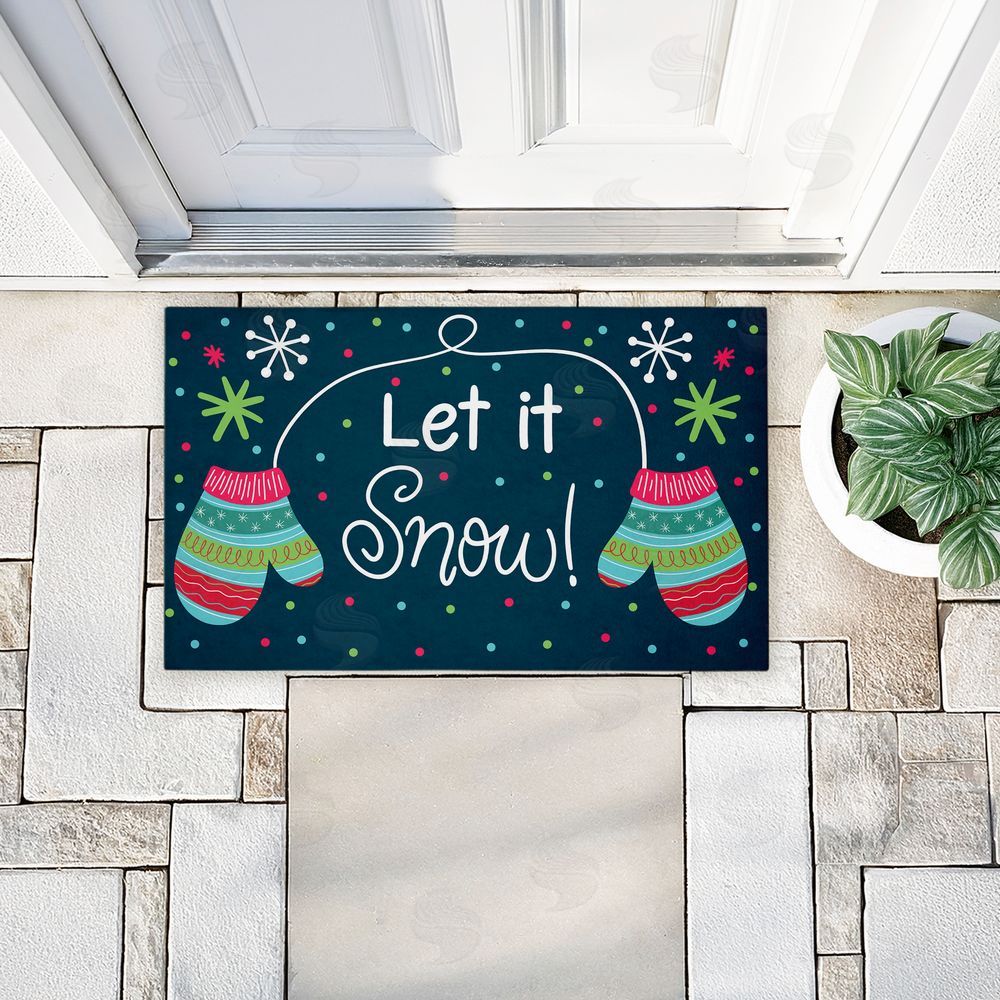 Emily Cromwell | Let It Snow Mittens Non-Woven Door Mat