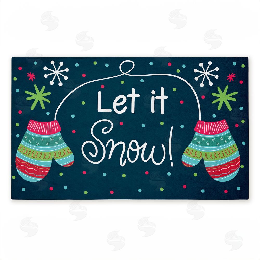 Emily Cromwell | Let It Snow Mittens Non-Woven Door Mat