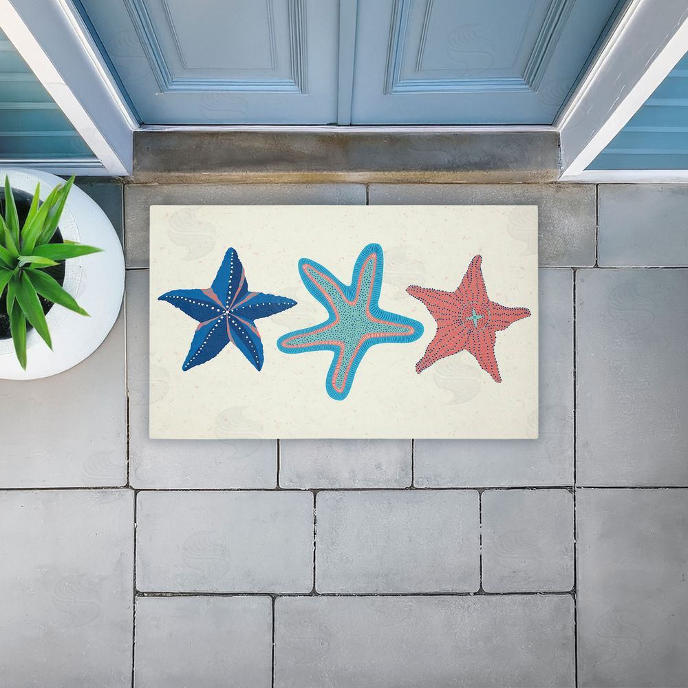 Darlene Seale | Coastal Americana Starfish Non-Woven Door Mat