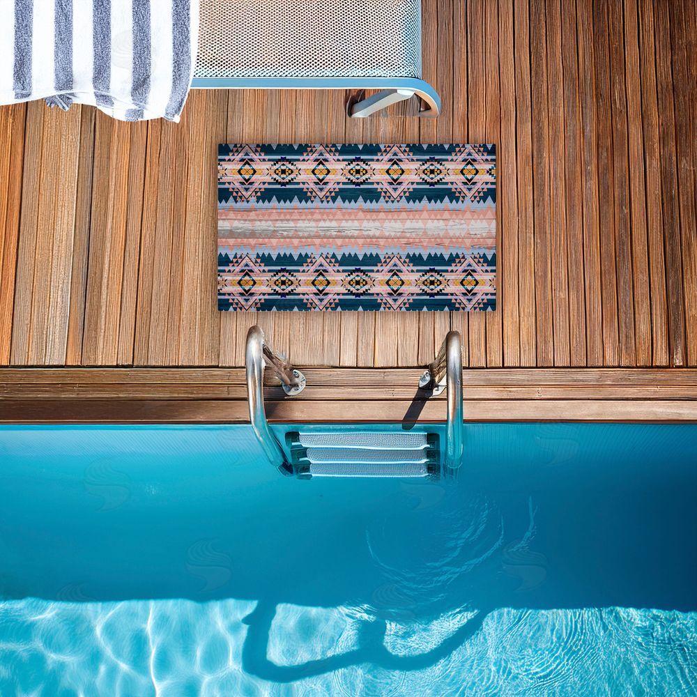 Jennifer Ellory | Geometric Boho Vibe Stripes Non-Woven Door Mat