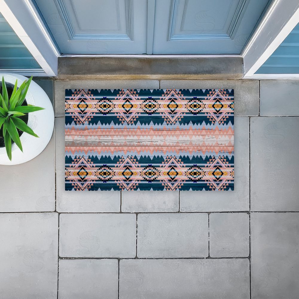 Jennifer Ellory | Geometric Boho Vibe Stripes Non-Woven Door Mat