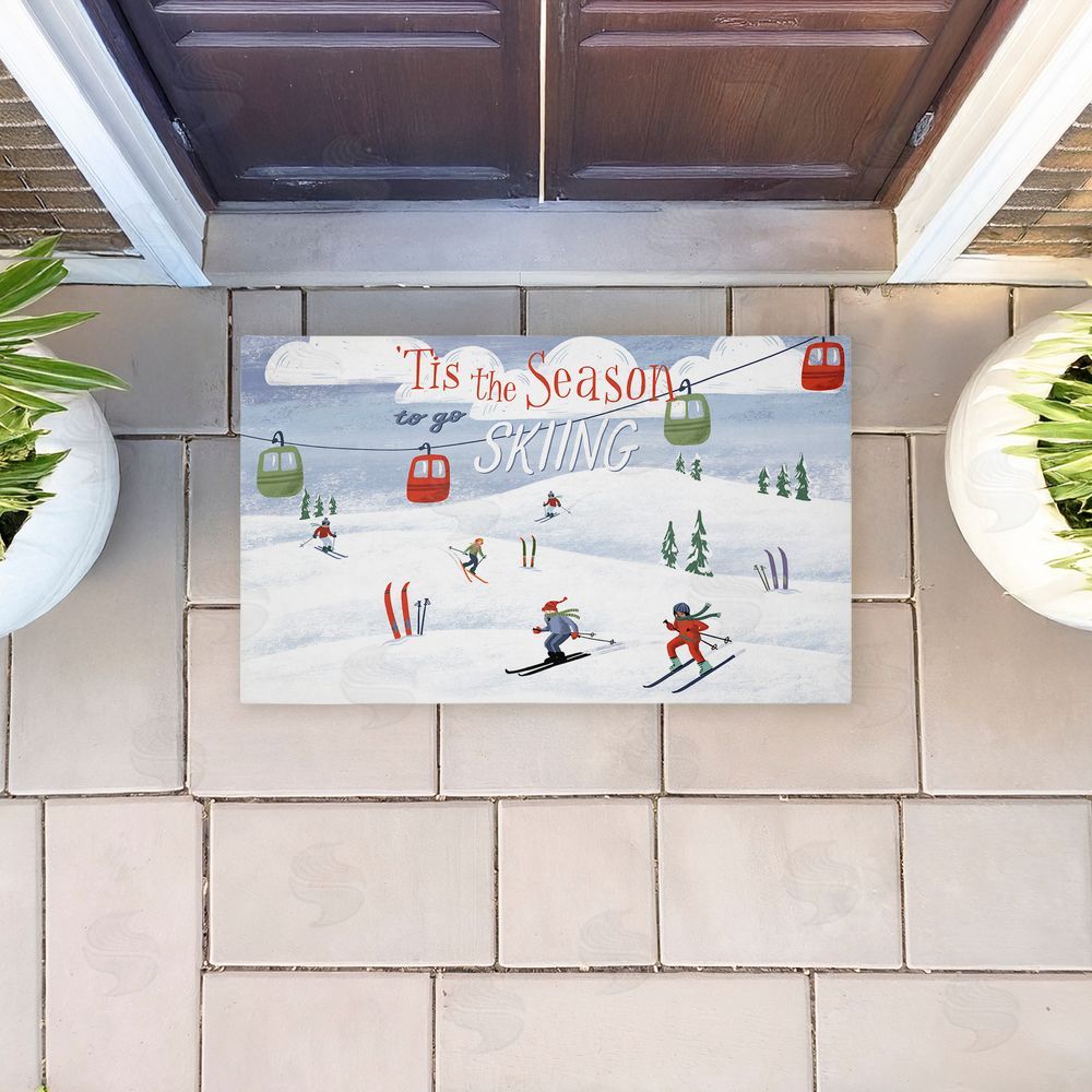 Caverly Smith | Tis The Season Ski Slopes Non-Woven Door Mat