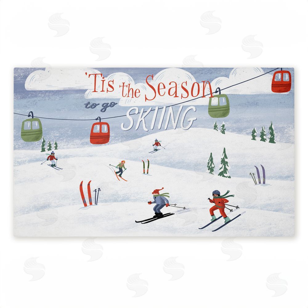 Caverly Smith | Tis The Season Ski Slopes Non-Woven Door Mat