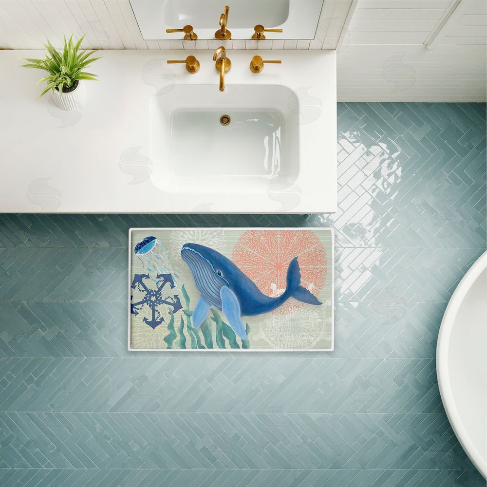 Darlene Seale | Sealife Classic Whale Plush Bath Mat