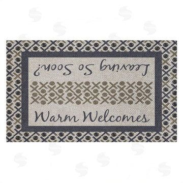 Arrolynn Weiderhold | Dual Message Entryway Faux Sisal Door Mat