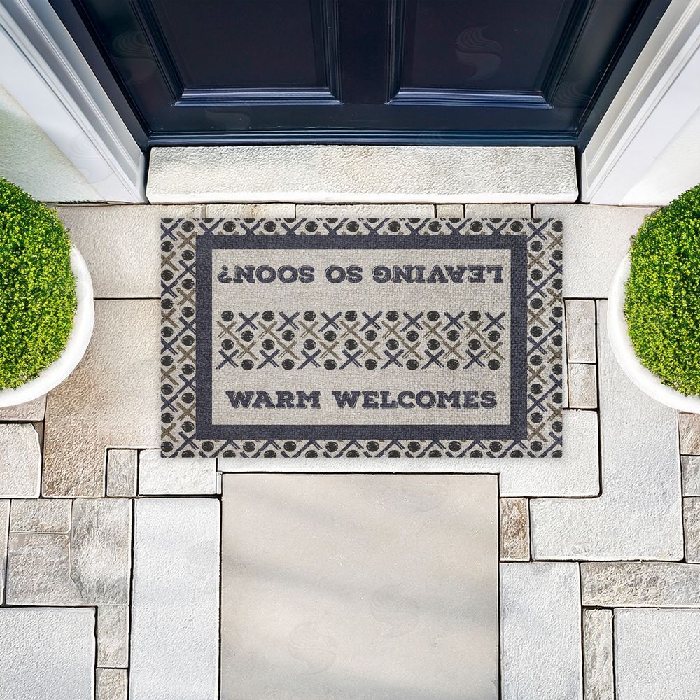 Arrolynn Weiderhold | Entryway Message with Pattern Faux Sisal Door Mat
