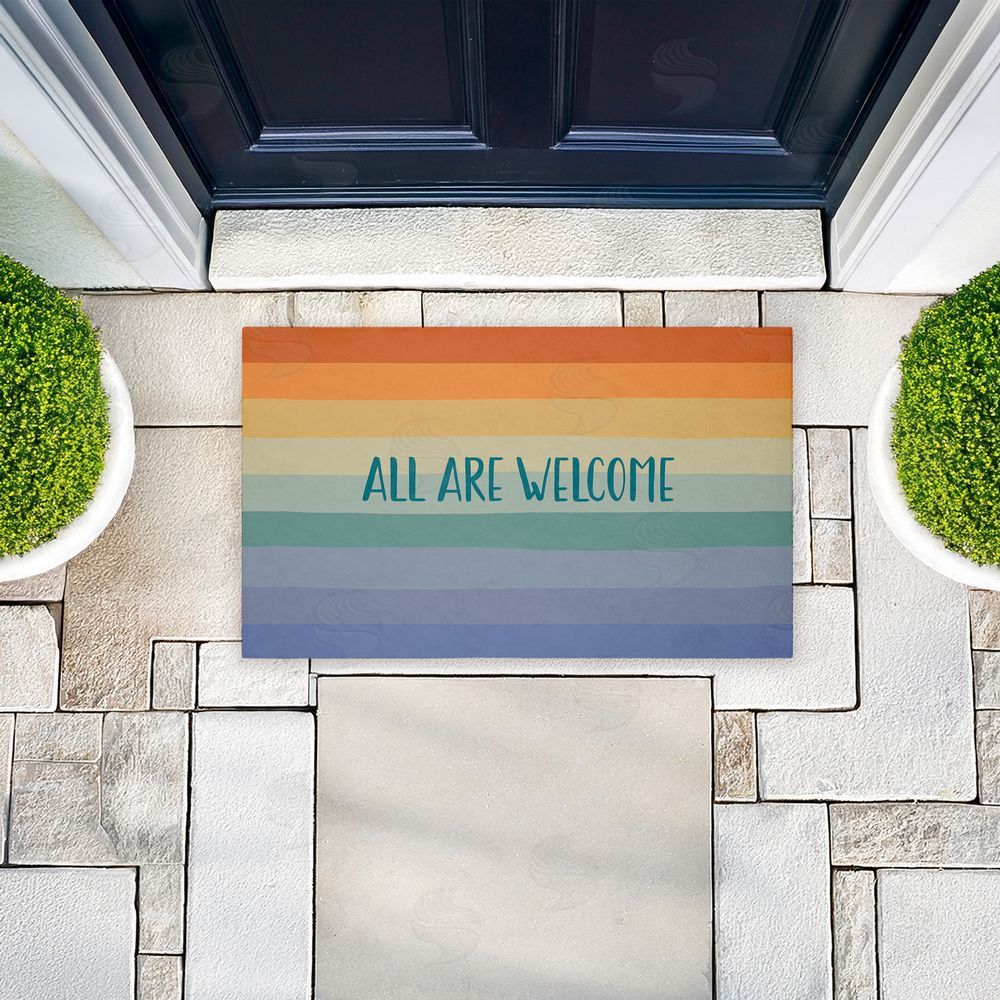 Darlene Seale | All Are Welcome Inclusive Rainbow Non-Woven Door Mat