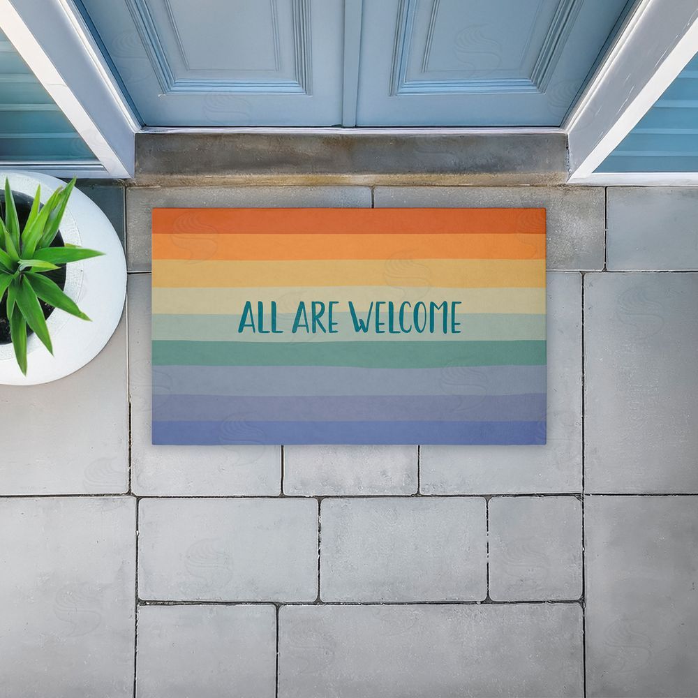 Darlene Seale | All Are Welcome Inclusive Rainbow Non-Woven Door Mat