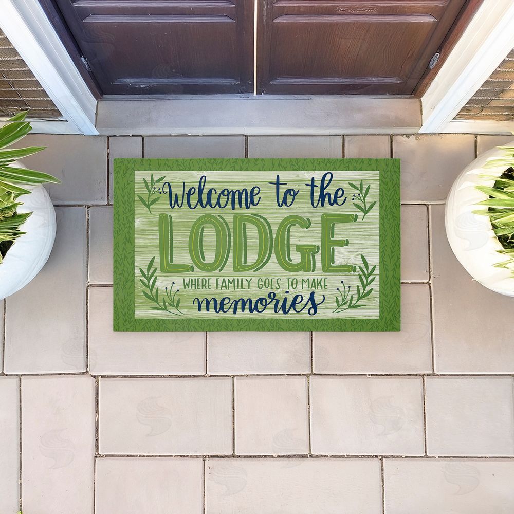 Amanda McGee | Lodge Welcome Family Memories Non-Woven Door Mat