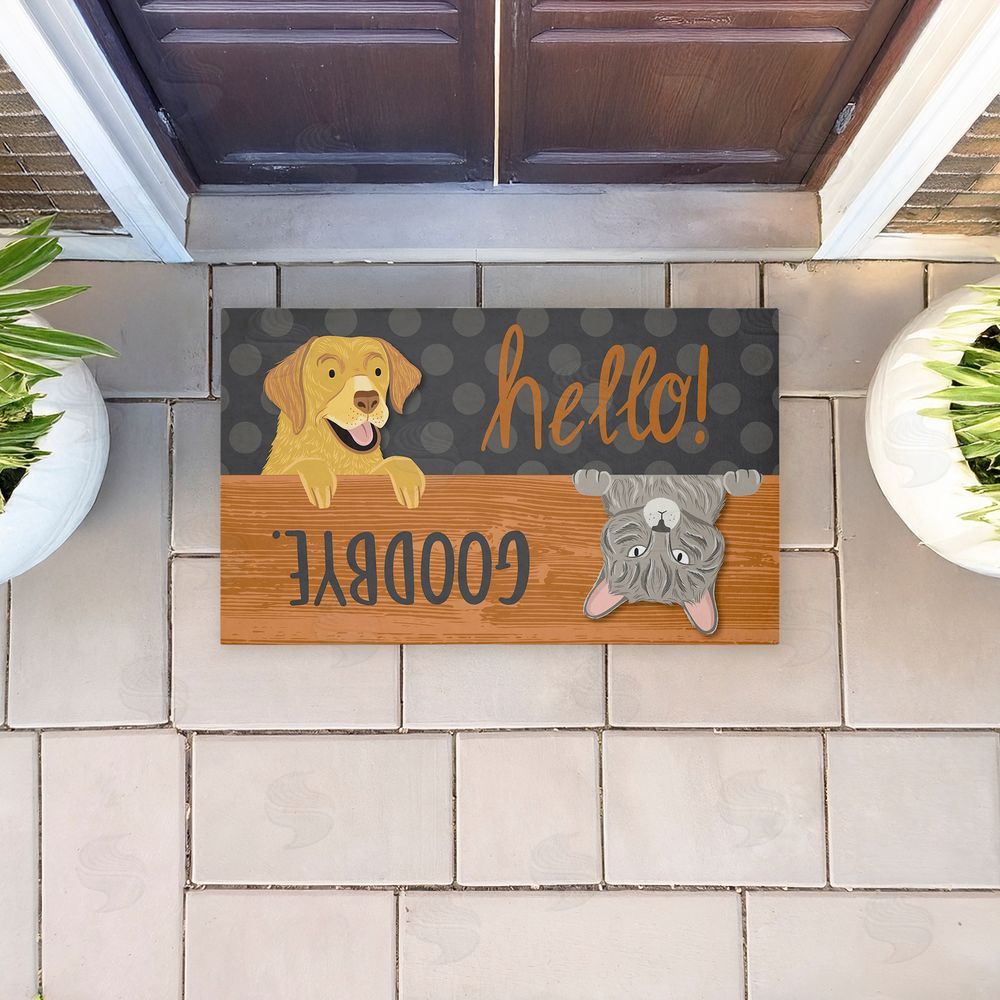 Arrolynn Weiderhold | Hello Goodbye Dog & Cat Non-Woven Door Mat