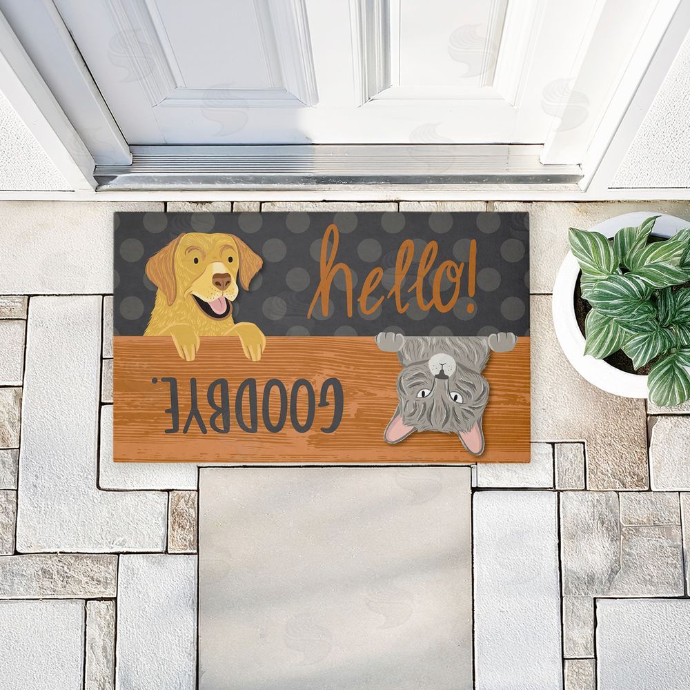 Arrolynn Weiderhold | Hello Goodbye Dog & Cat Non-Woven Door Mat