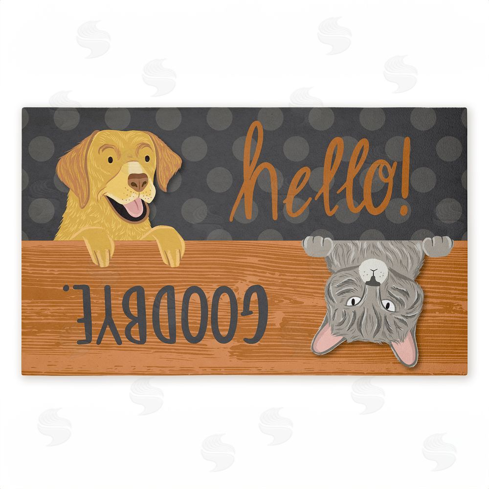 Arrolynn Weiderhold | Hello Goodbye Dog & Cat Non-Woven Door Mat