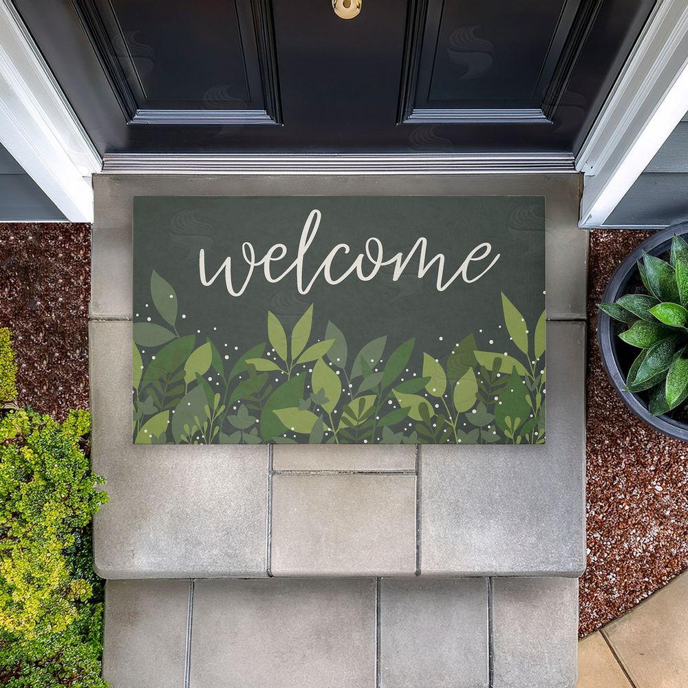 Alison Tauber | Welcome Leafy Foliage Non-Woven Door Mat