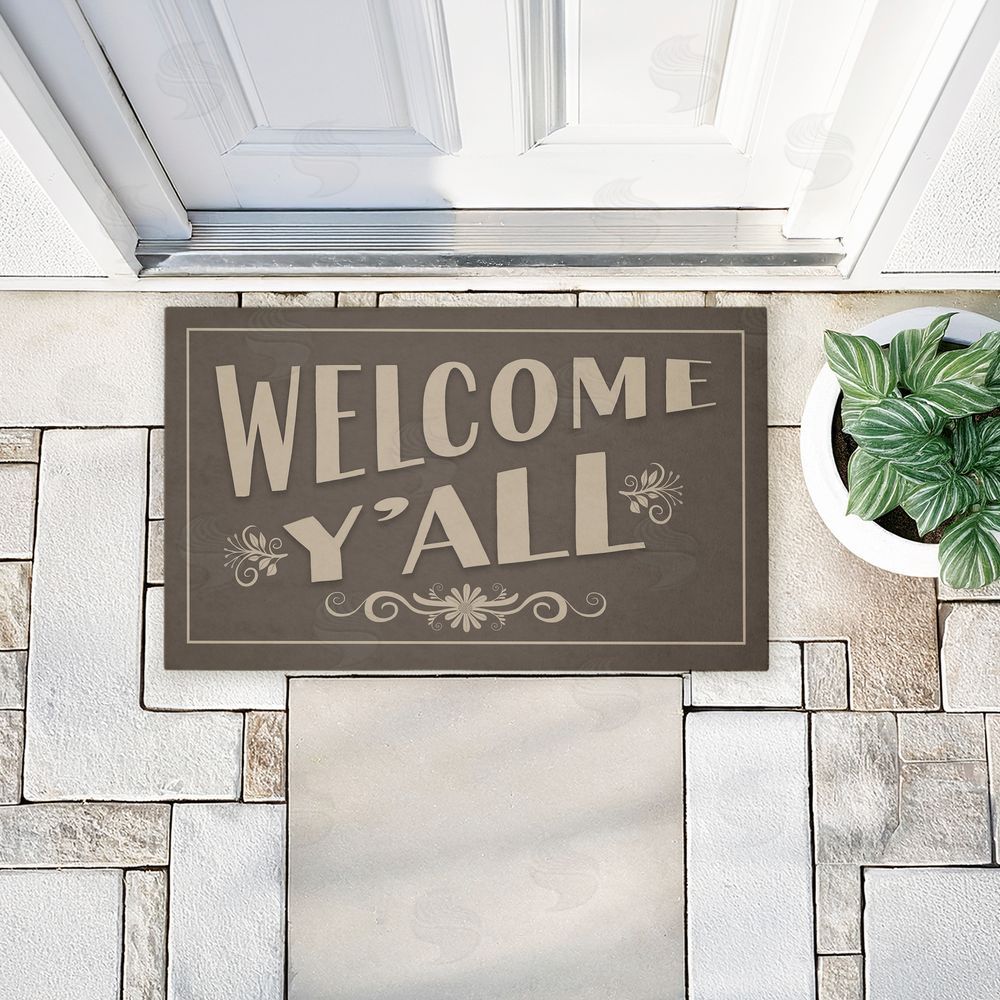 Darlene Seale | Welcome Y'all Rustic Non-Woven Door Mat