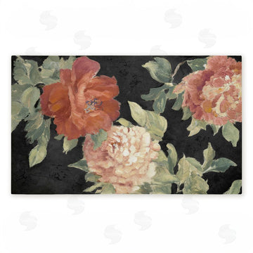 Lanie Loreth | Beauty Of The Blossom on Black Non-Woven Door Mat
