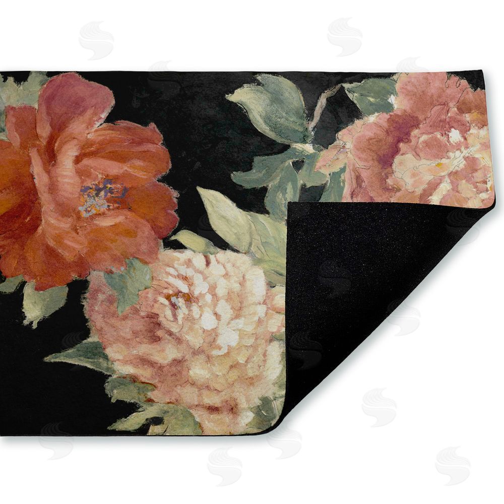 Lanie Loreth | Beauty Of The Blossom on Black Non-Woven Door Mat