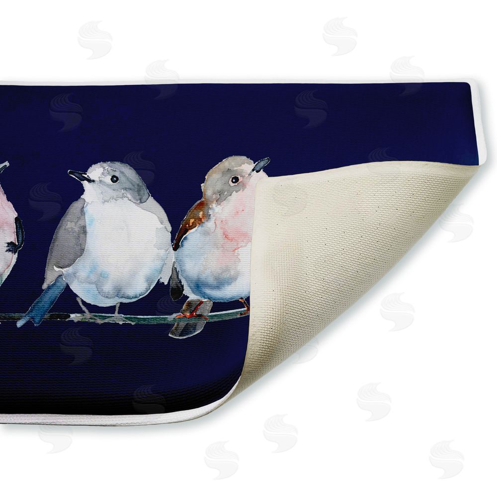 Lorenzo Collective | Perched Foursome of Birds Plush Bath Mat