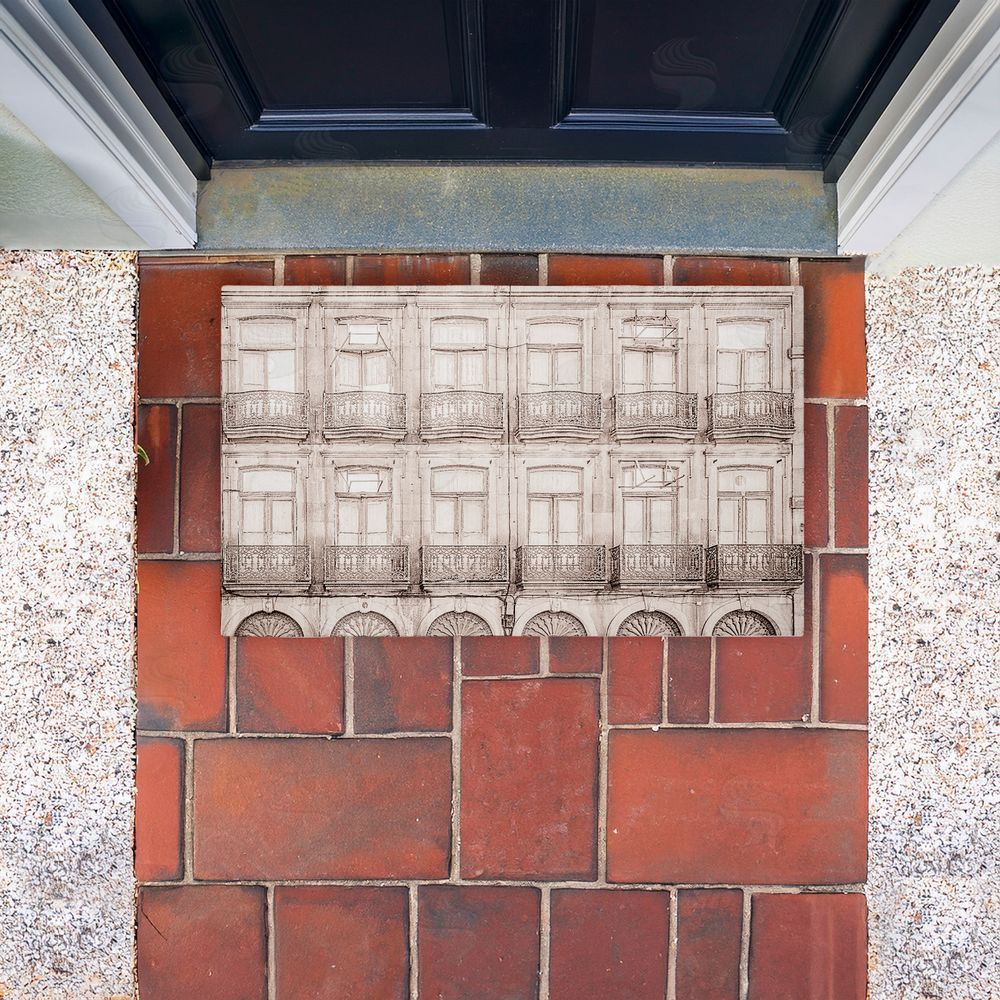Erin Marie | Pretty Beige Windows Architecture Non-Woven Door Mat