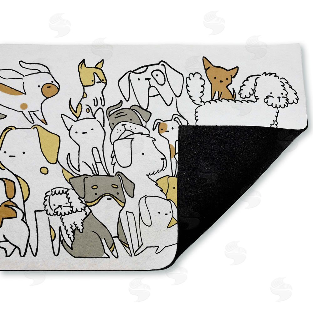 Lucinda Wei | Eclectic Dog Breeds Non-Woven Door Mat