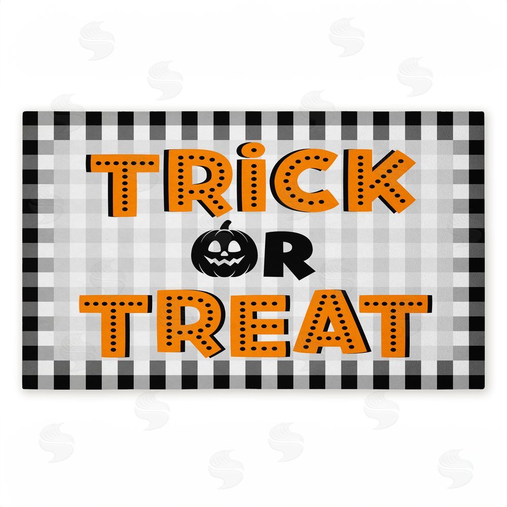 Marcus Prime | Trick Or Treat Gingham Non-Woven Door Mat