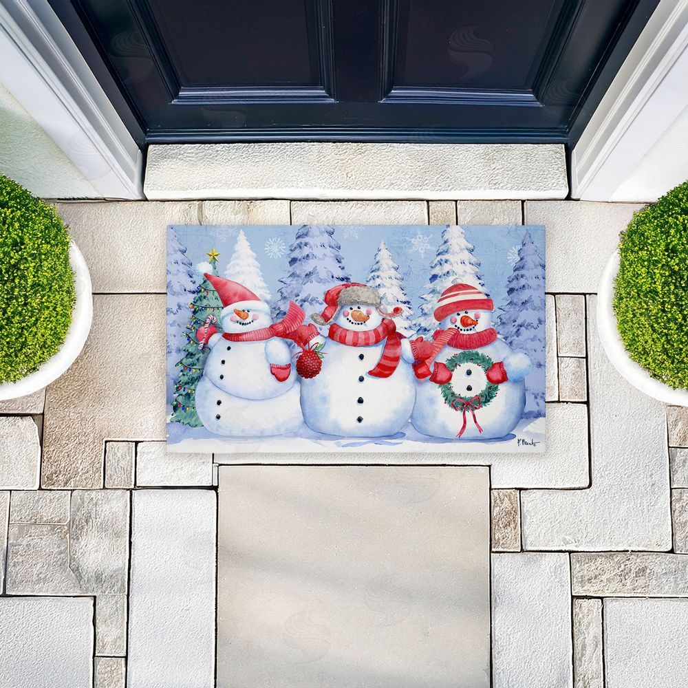 Paul Brent | Holiday Icy Snowman Trio Non-Woven Door Mat