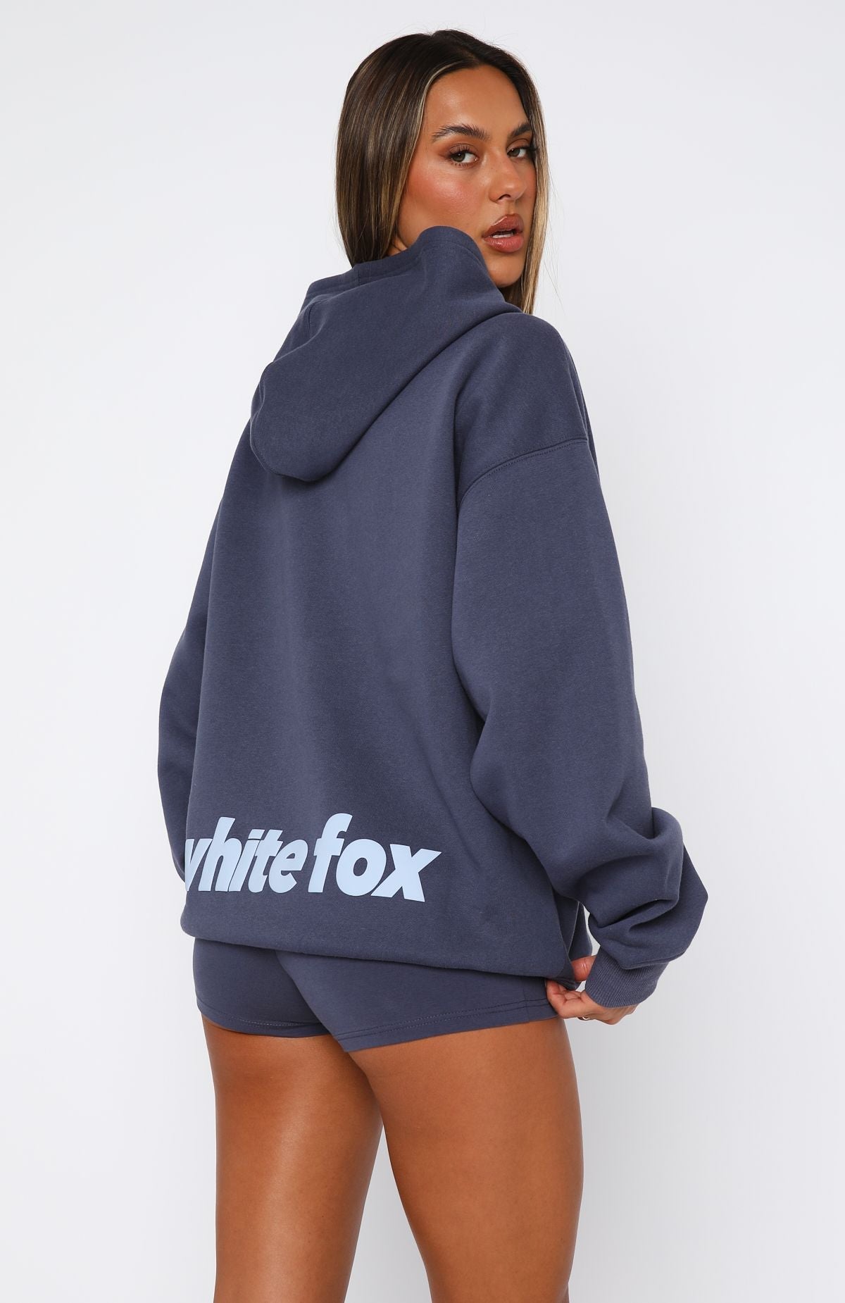 From The Archives Charli Zip Front Hoodie Navy