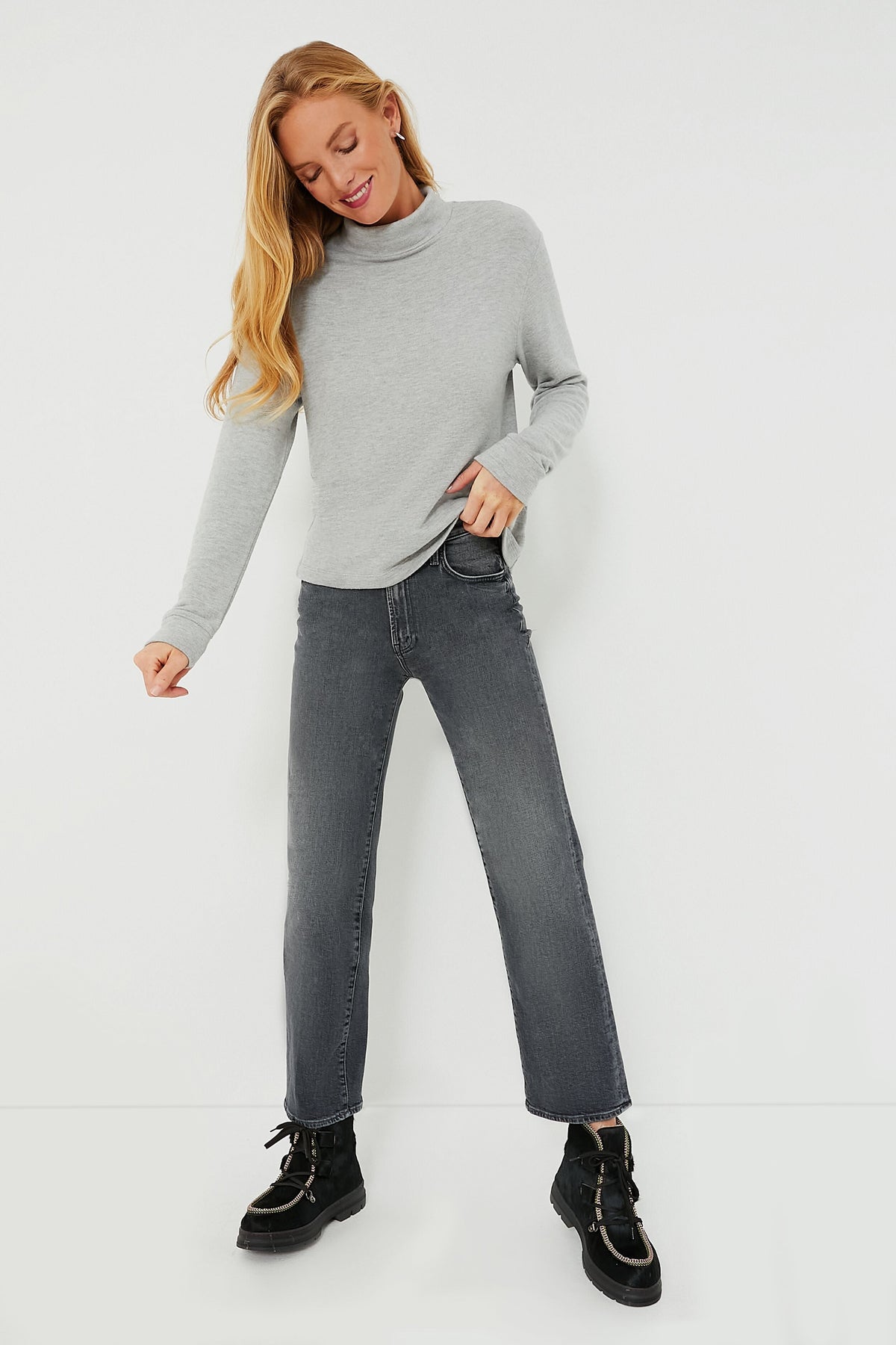 Heather Grey Sweater Turtleneck