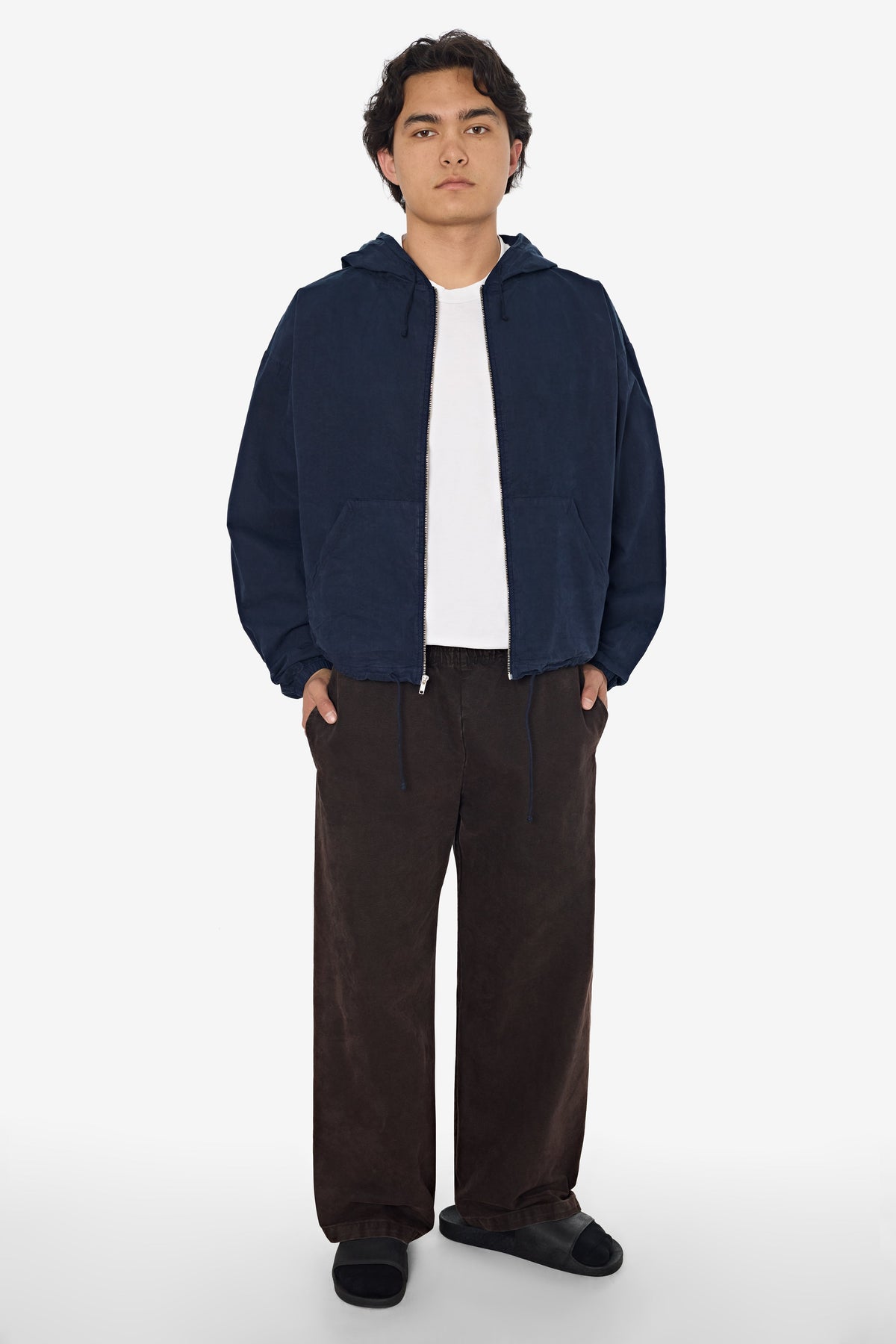 RJC410GD - Cotton Poplin Zip-Up Hooded Jacket